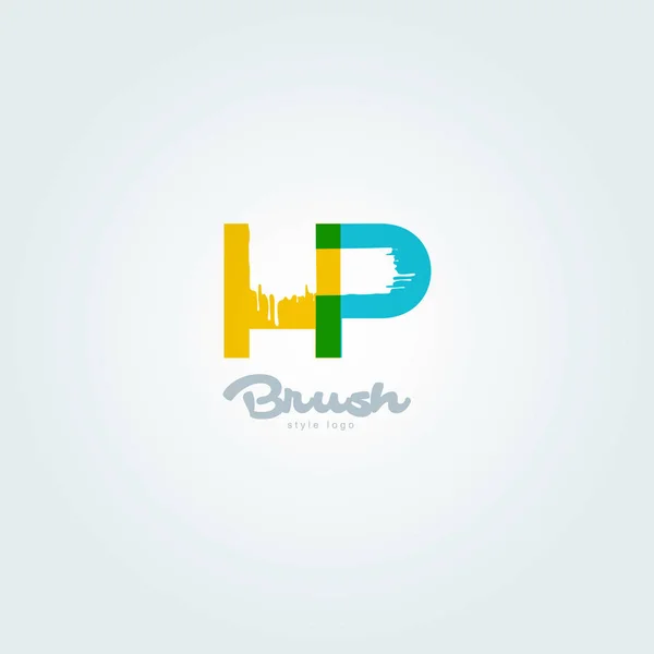 Letras conjuntas logo Hp — Vector de stock