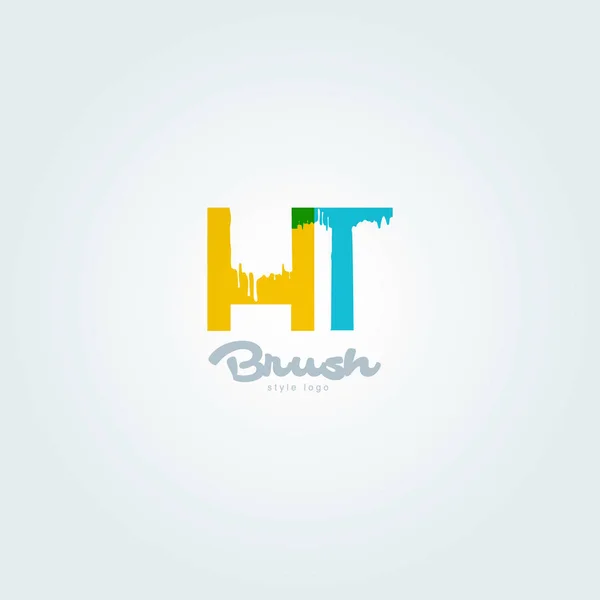 Letras conjuntas logo Ht — Vector de stock