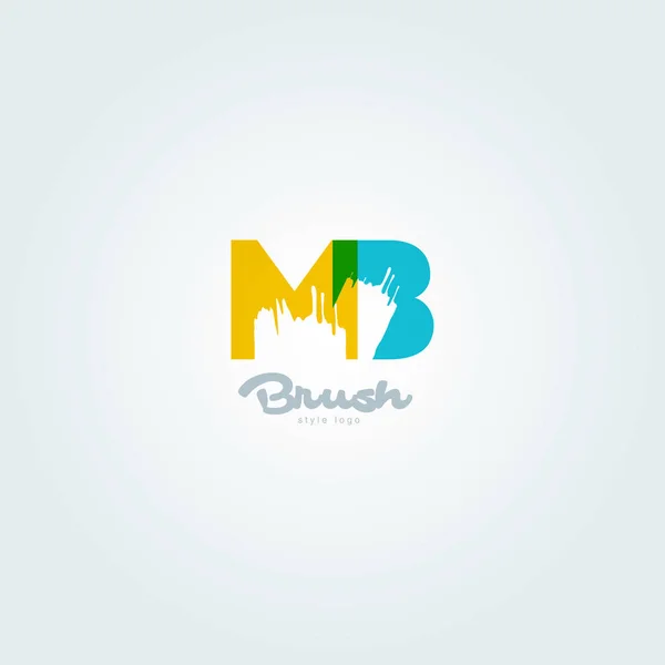 Gezamenlijke brieven logo Mb — Stockvector