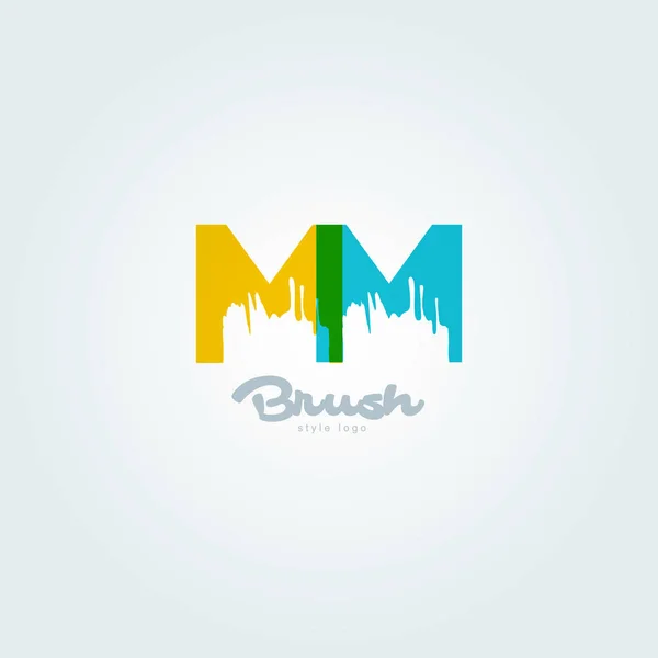 Letras conjuntas logo mm — Vector de stock