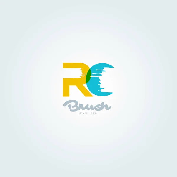 Совместные буквы логотип Rc — стоковый вектор