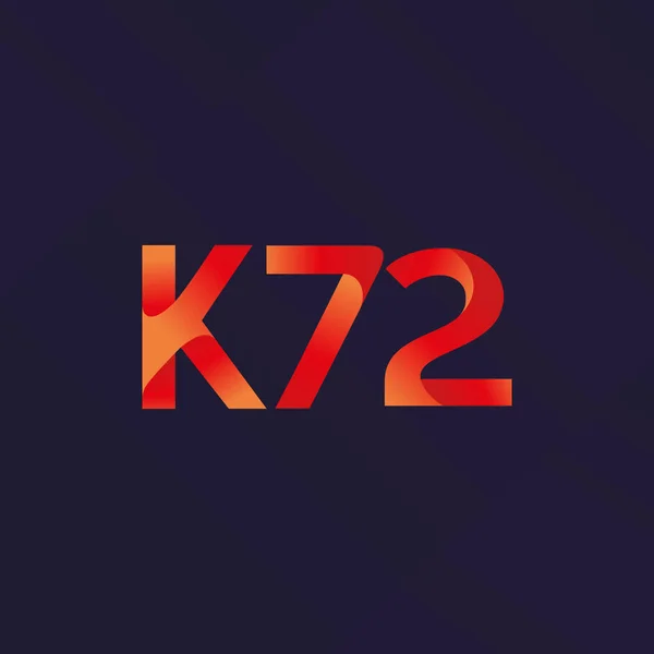 Wspólny list logo K72 — Wektor stockowy