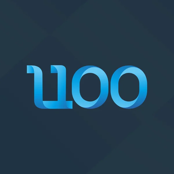 Logotipo de la letra conjunta L100 — Vector de stock