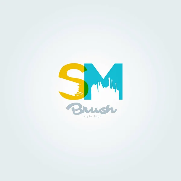 Gezamenlijke brieven logo Sm — Stockvector