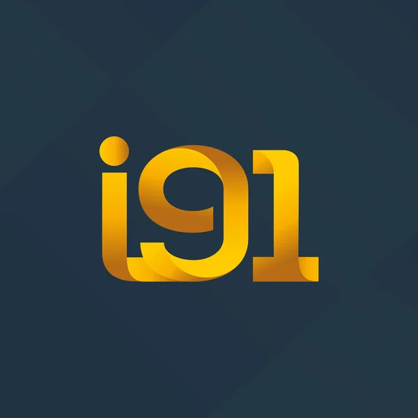 Közös levelet logó I91 — Stock Vector