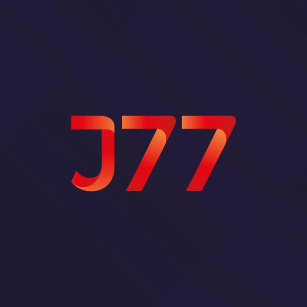 Lettre commune logo J77 — Image vectorielle