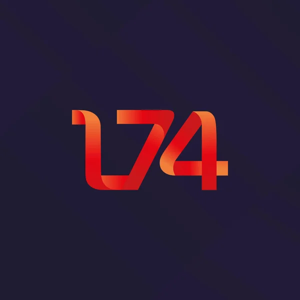 Logotipo de la letra conjunta L74 — Vector de stock