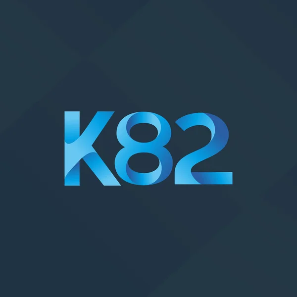 Logotipo da carta conjunta K82 — Vetor de Stock