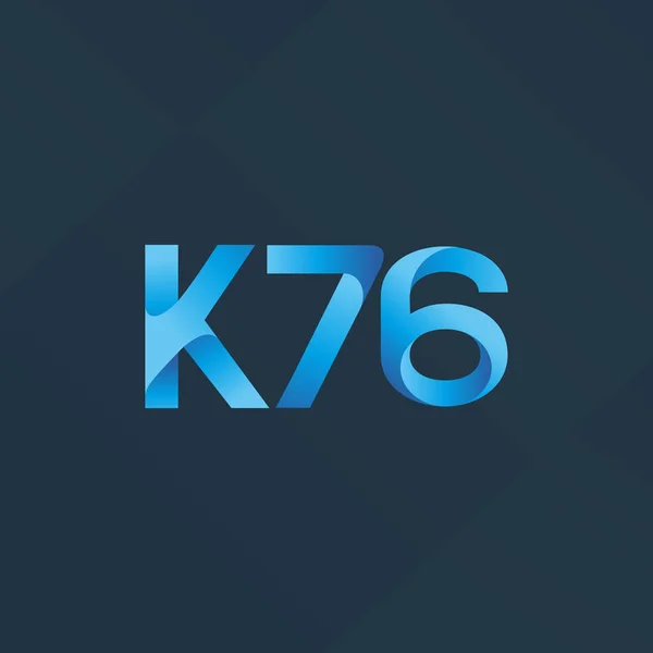 Lettre commune logo K76 — Image vectorielle