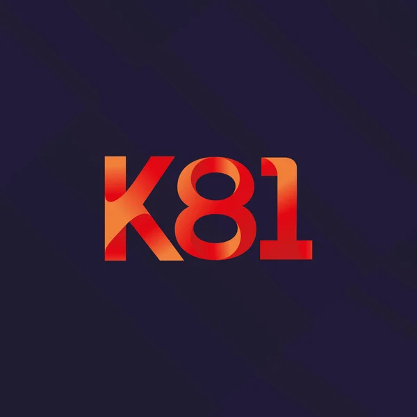Surat bersama logo K81 - Stok Vektor
