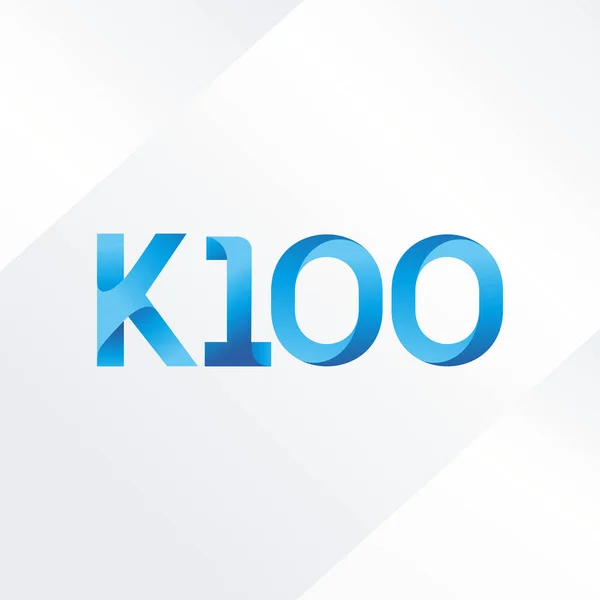 Logotipo de la letra conjunta K100 — Vector de stock