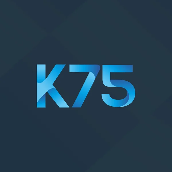 Logo surat bersama K75 - Stok Vektor