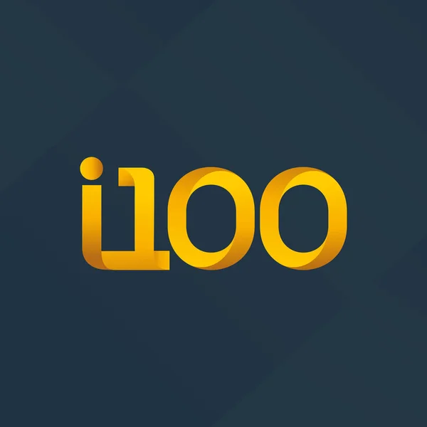 Lettre commune logo i100 — Image vectorielle