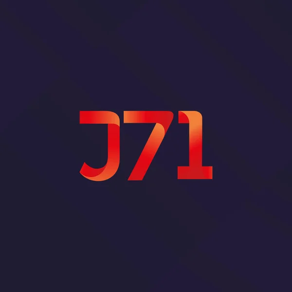 Logo lettre commune J71 — Image vectorielle