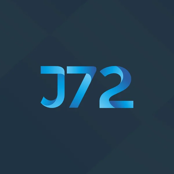 Lettera congiunta logo J72 — Vettoriale Stock