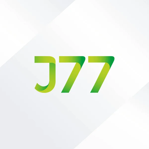 Совместное письмо логотип J77 — стоковый вектор