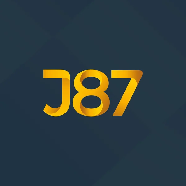 Logo lettre commune J87 — Image vectorielle