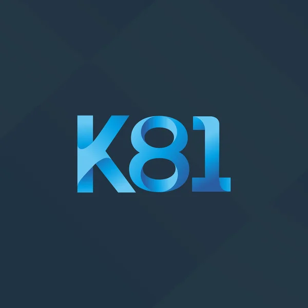 Ortak mektup logo K81 — Stok Vektör