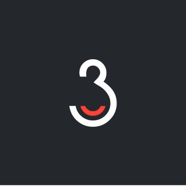 3 numaralı logo tasarımı