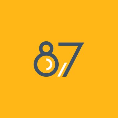 87 numarayı logo yuvarlak 