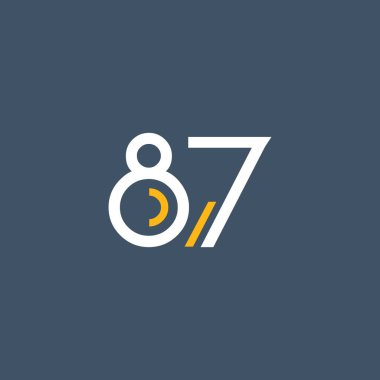 87 numarayı logo yuvarlak 