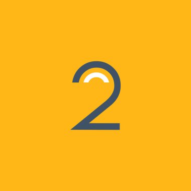 2 numara ile logo tasarımı
