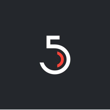 Sayı 5 ile logo tasarımı