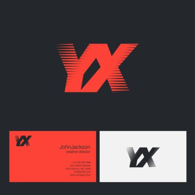 Yx harfler şirket logosu 
