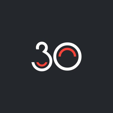 numarası 30 logo yuvarlak 