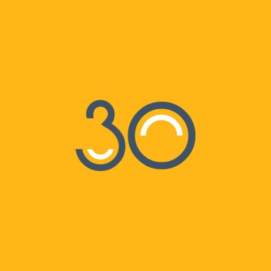 numarası 30 logo yuvarlak 