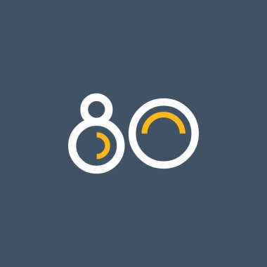 yuvarlak sayısı 80 logosu 