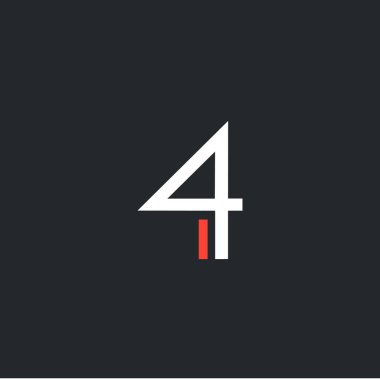 Sayı 4 ile logo tasarımı