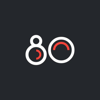 yuvarlak sayısı 80 logosu 
