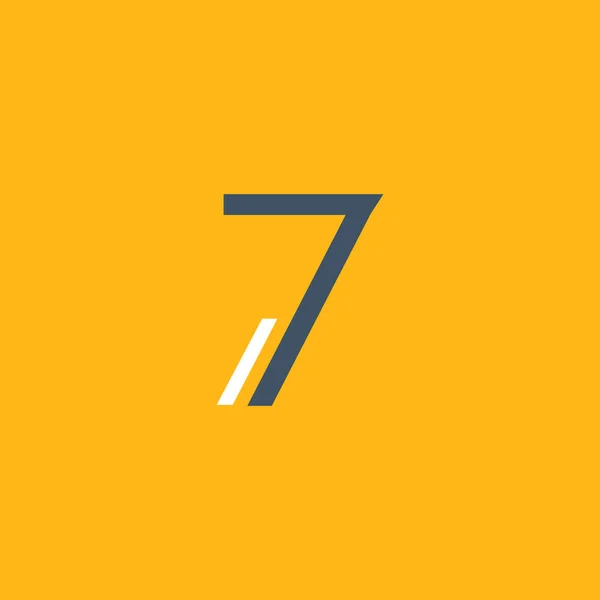 番号 7 のロゴの設計 — ストックベクタ