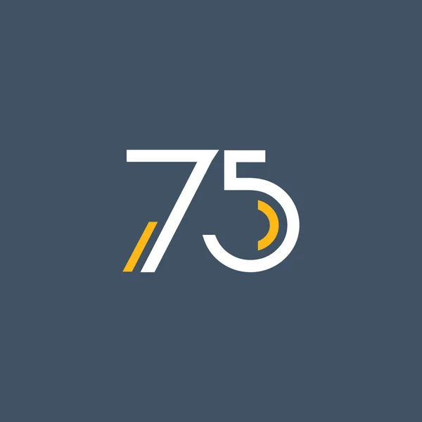 Sayı 75 logo yuvarlak — Stok Vektör