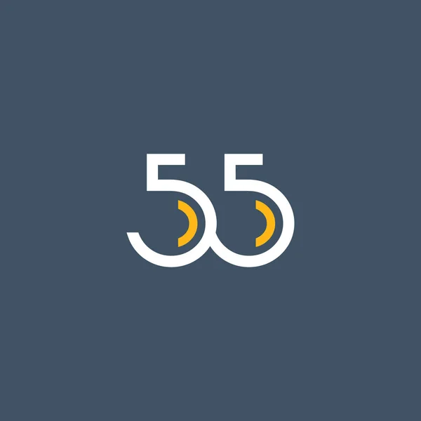 Ronde van nummer 55 logo — Stockvector