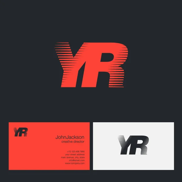 Logo de vitesse avec des lettres Yr — Image vectorielle