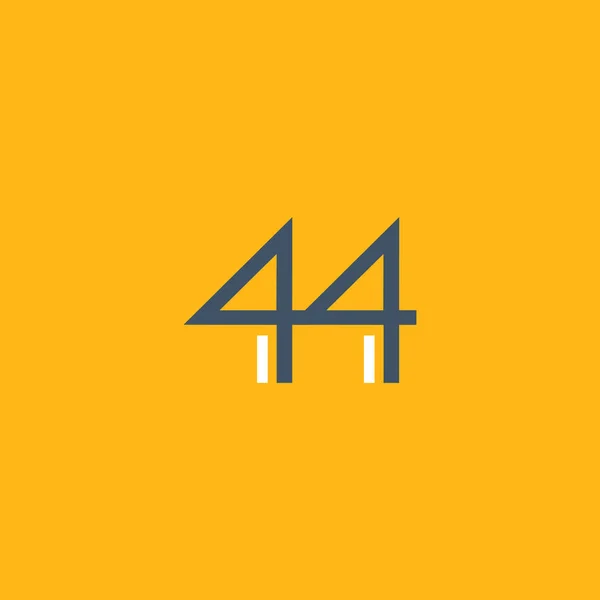 Круглий номер 44 логотип — стоковий вектор