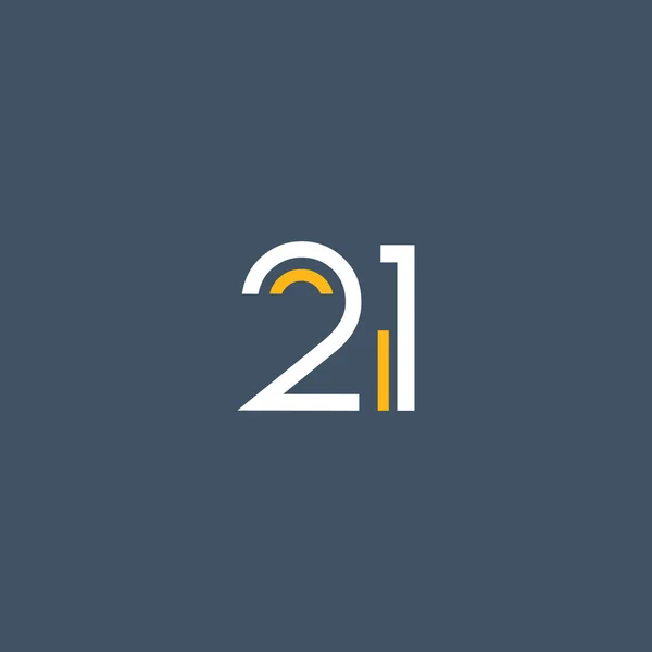 Logo rotondo numero 21 — Vettoriale Stock