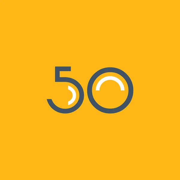 Runde Zahl 50 Logo — Stockvektor