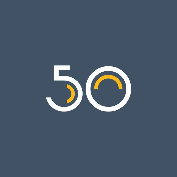Runde Zahl 50 Logo — Stockvektor