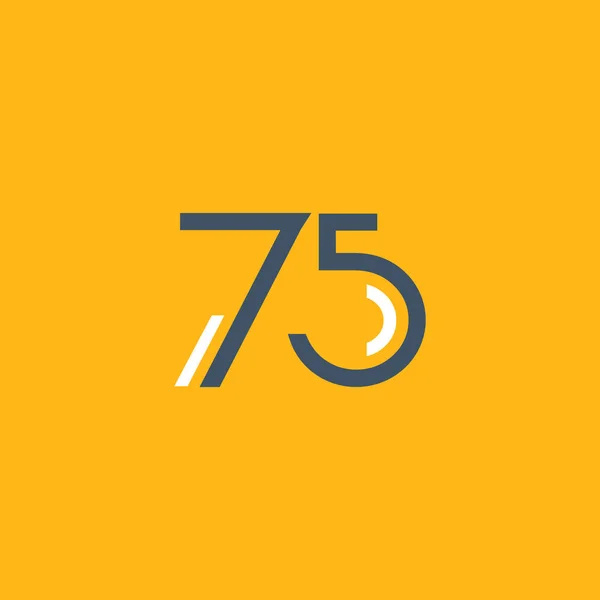 Runde Zahl 75 Logo — Stockvektor