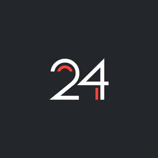 Logo rotondo numero 24 — Vettoriale Stock