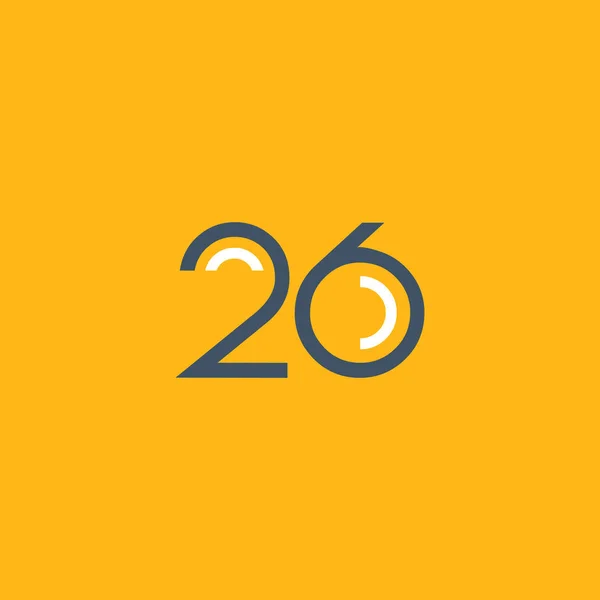 Numéro rond 26 logo — Image vectorielle
