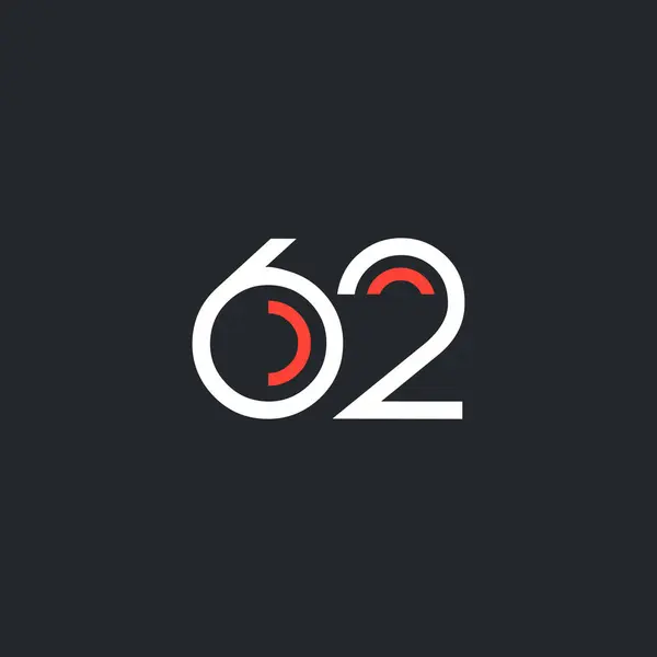 Ronde van nummer 62 logo — Stockvector