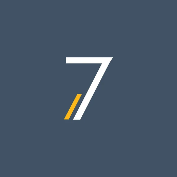 Disegno del logo con il numero 7 — Vettoriale Stock