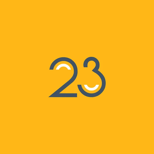 Logo numero 23 rotondo — Vettoriale Stock