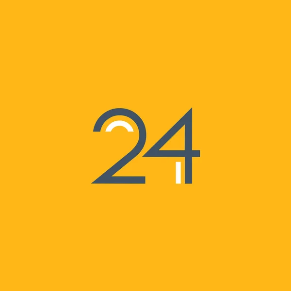 Круглий номер 24 логотип — стоковий вектор