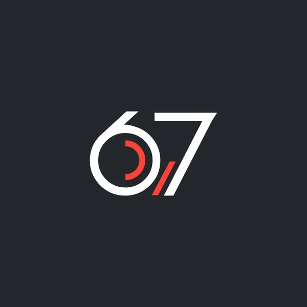Ronde van nummer 67 logo — Stockvector