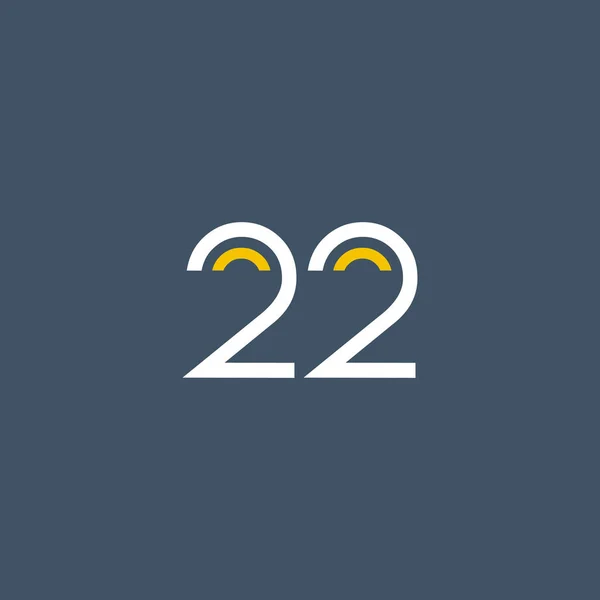 Runda nummer 22 logotyp — Stock vektor